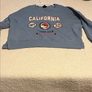 California Graphic Women's Blue Sweater